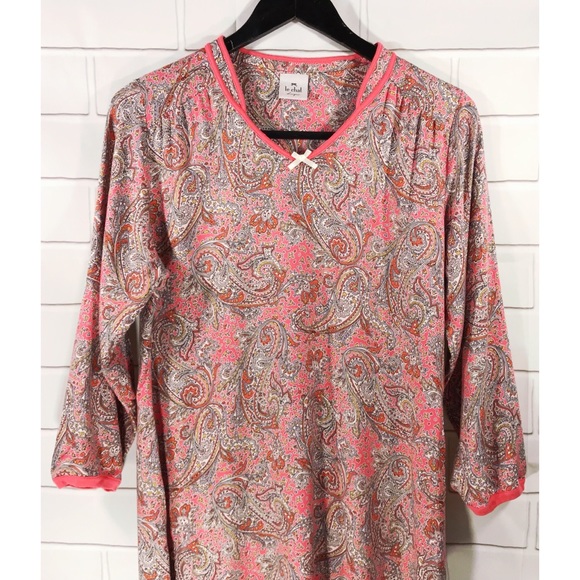 Le Chat Lingerie Paisley Soft Pajama Night Dress - Picture 2 of 5